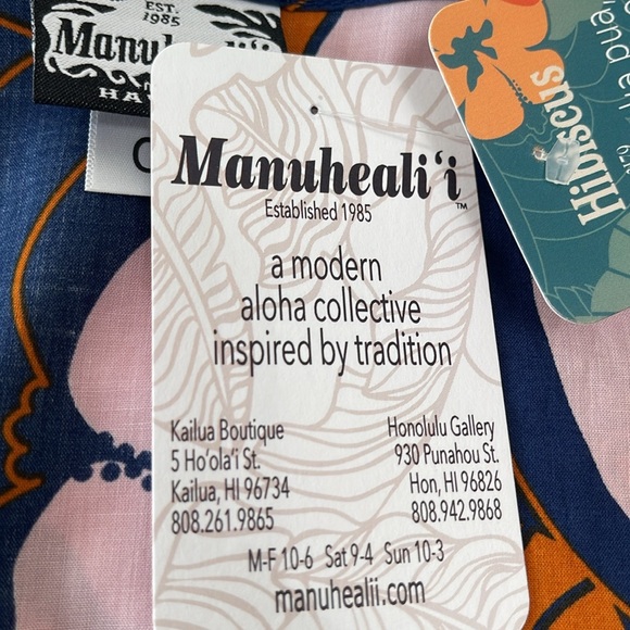 NWT Manuhealii Makapuʻu Dress Hibiscus Salted Caramel OS - Picture 9 of 11